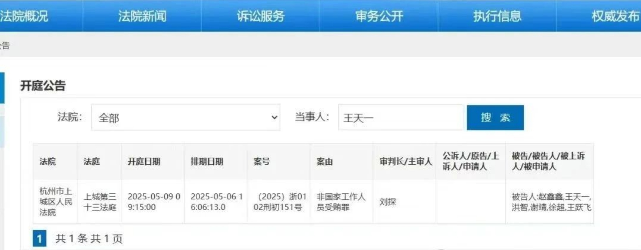 王天一