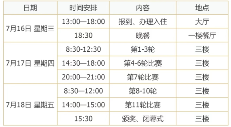 元朗荣华杯象棋比赛日程表