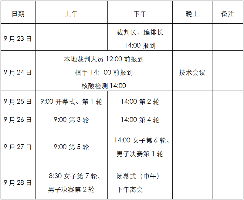 日程安排 日程安排